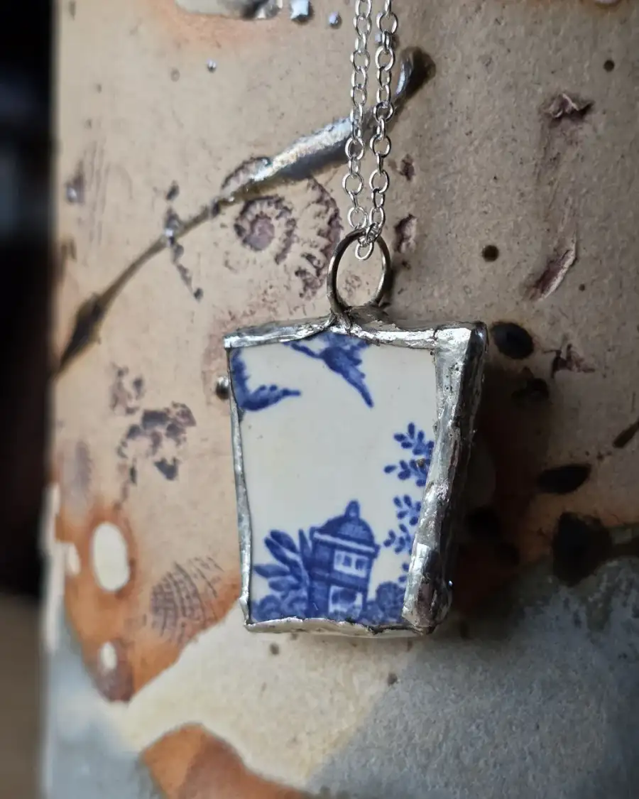 Sea Pottery Necklace rare design!