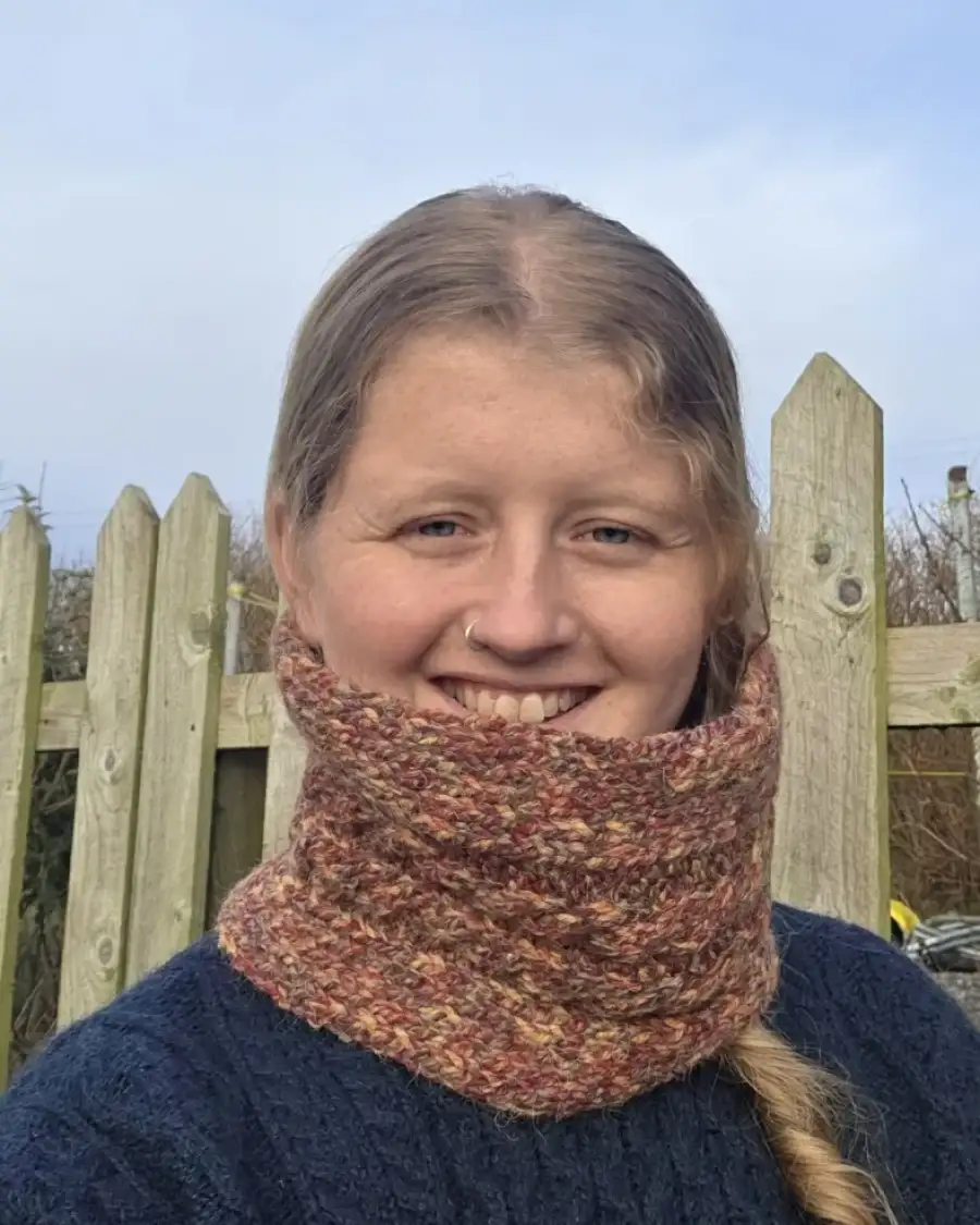 Hand Knitted wool blend neckwarmer