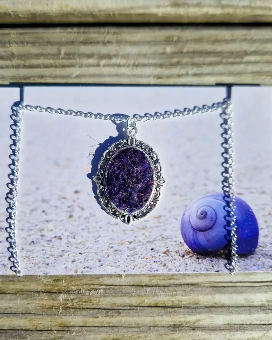 Harris tweed necklace