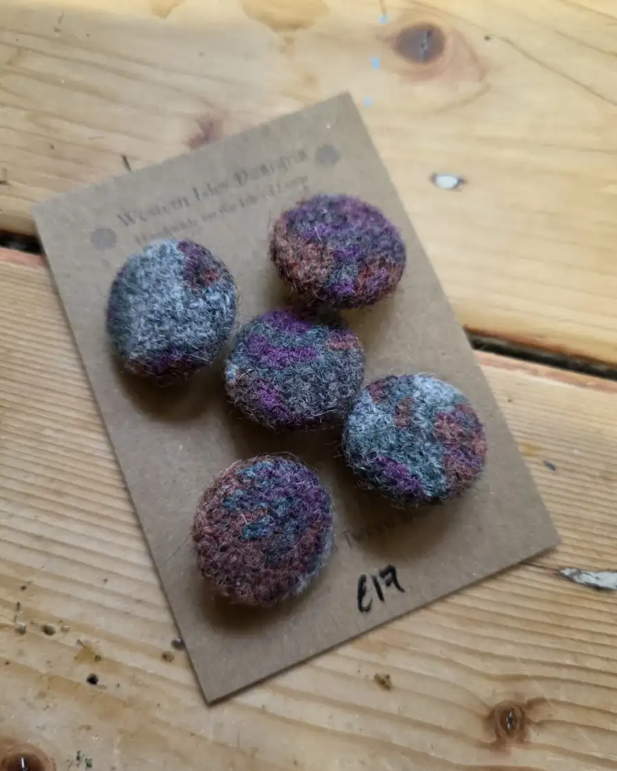Harris tweed buttons