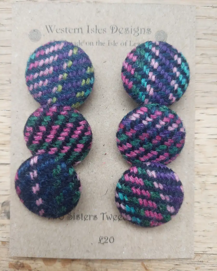 Three Sisters Tweed Buttons