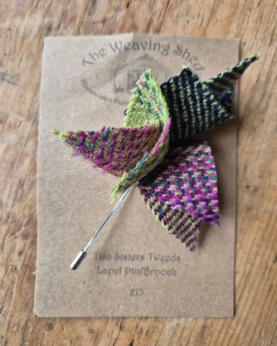 Tweed lapel pin brooch -Aurora