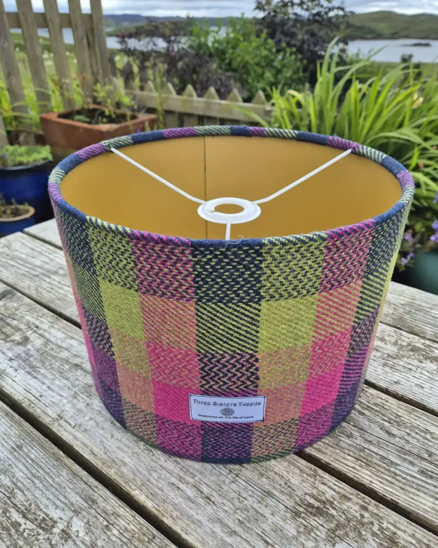 Two Sisters Tweed luxury lampshade 30cm ceiling - aurora