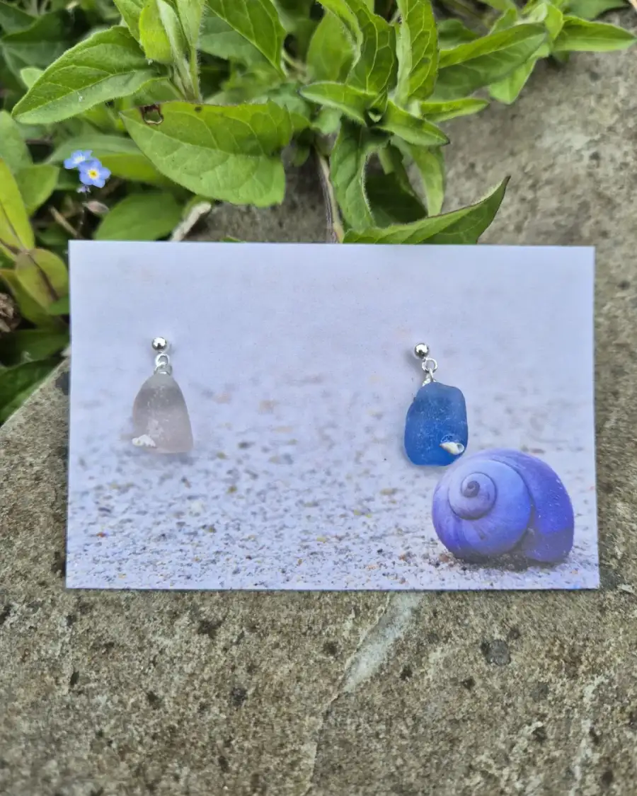 Sea Glass stud earrings