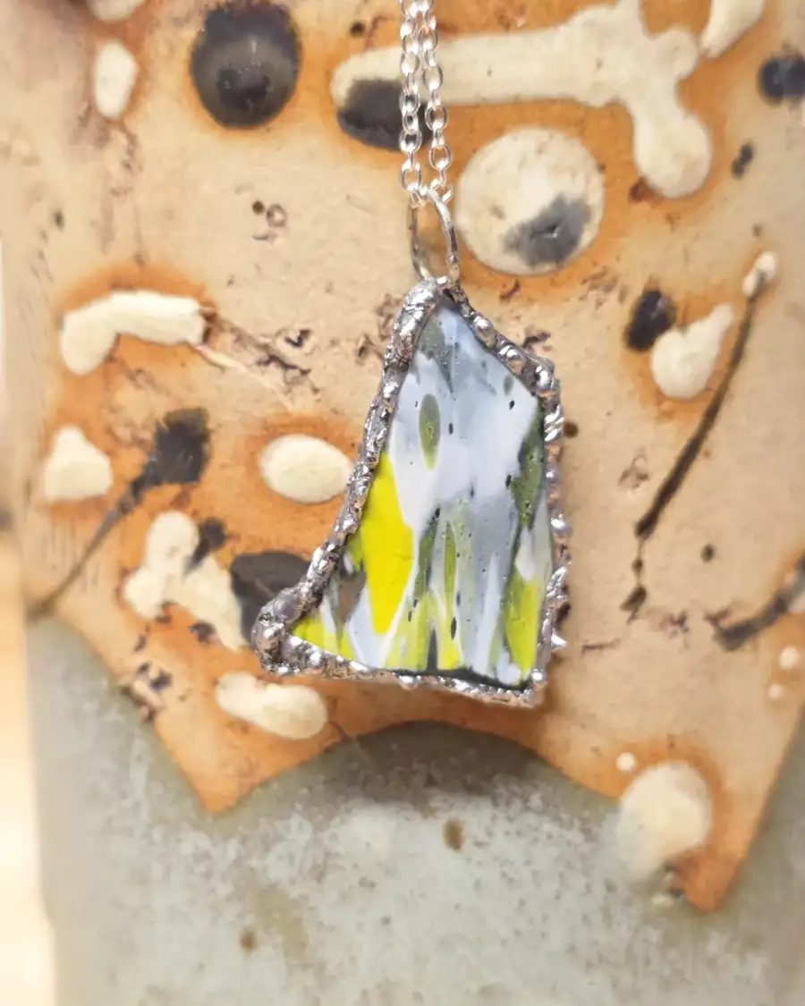 Sea Glass Necklace ultra rare colours
