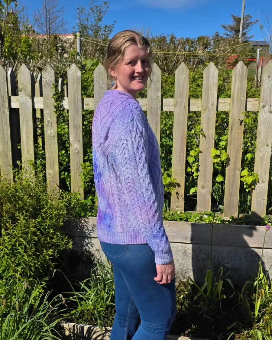 Hand dyed heritage wool jumper L