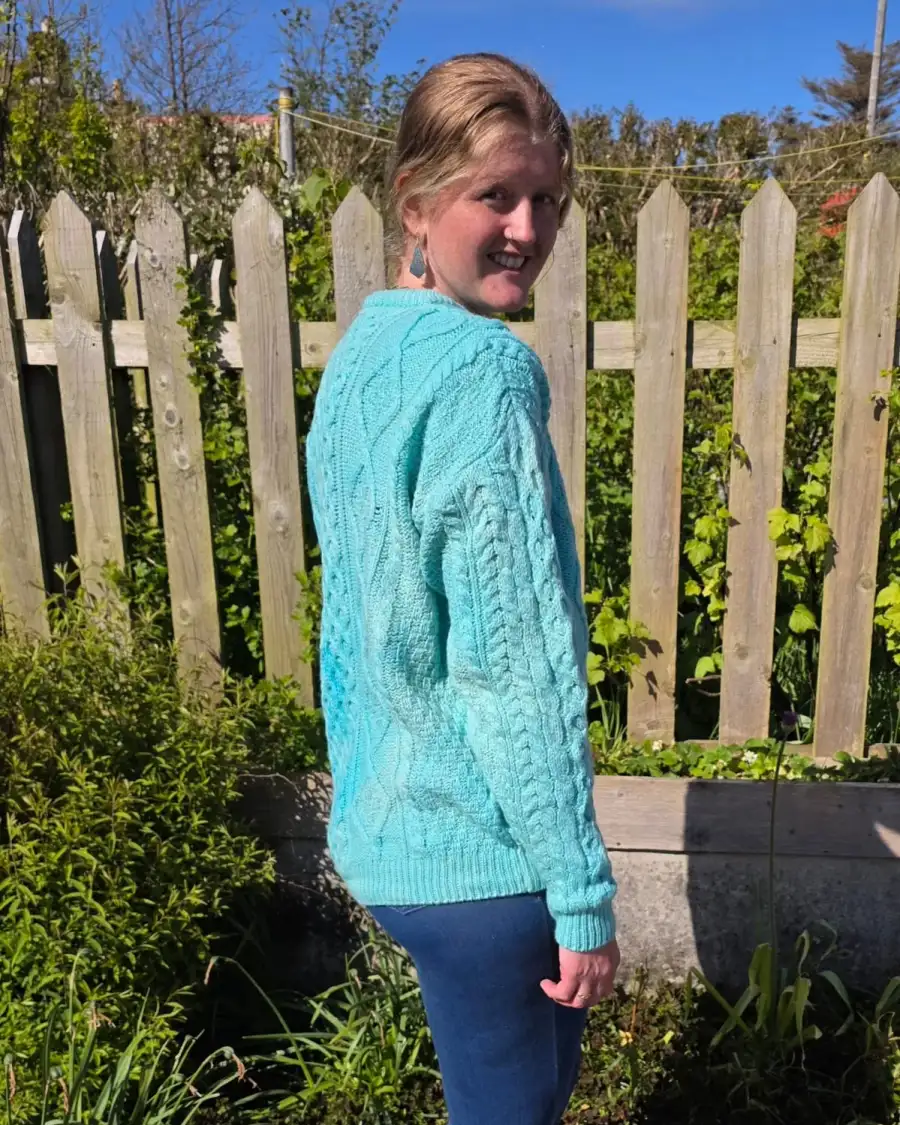 Hand dyed heritage wool jumper XXL