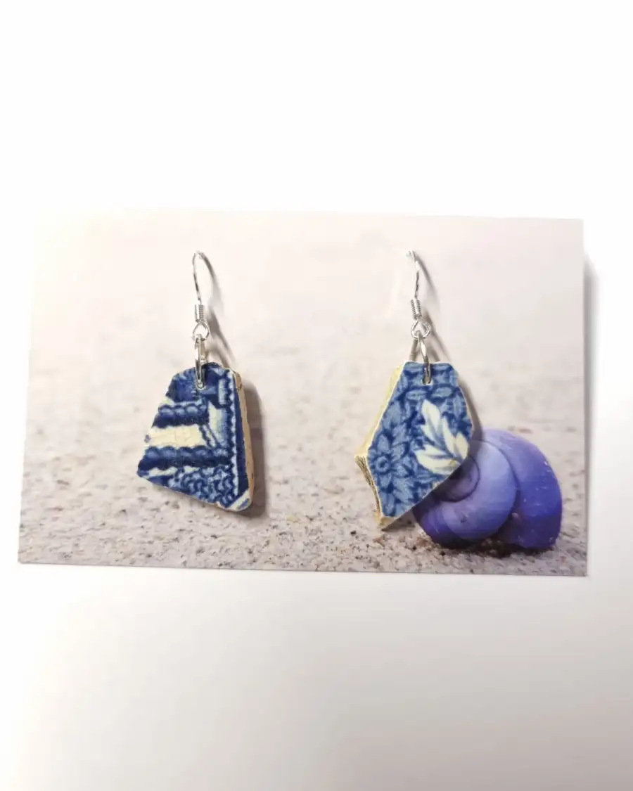 Sea pottery earrings