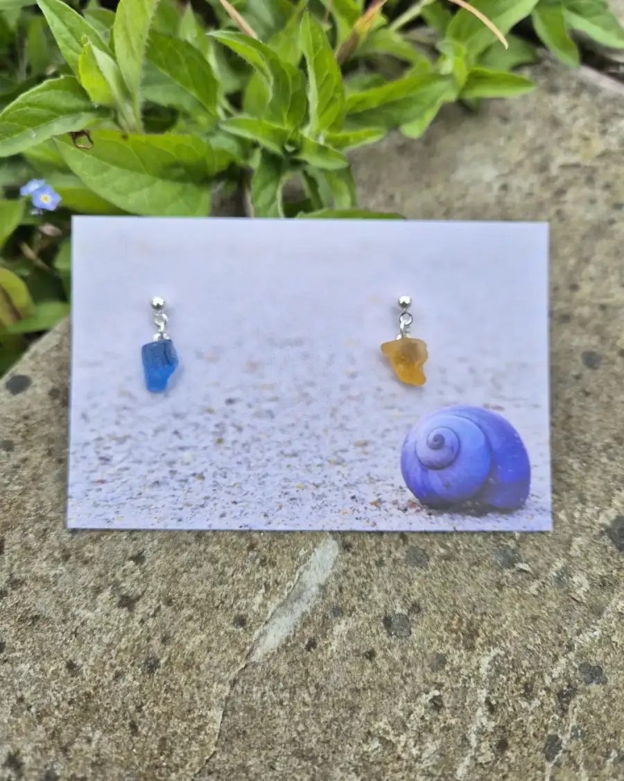 Sea Glass stud earrings
