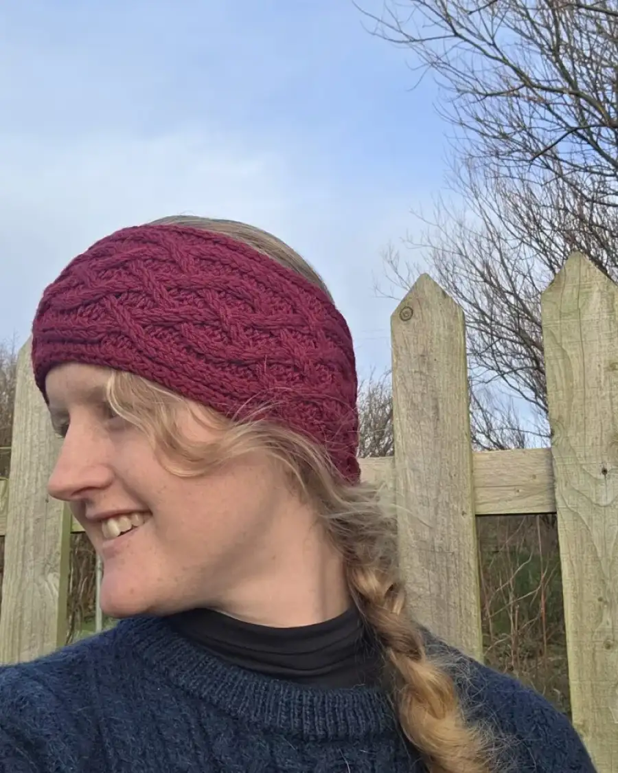 Hand Knitted cashmere & lambswool  headband/cowl
