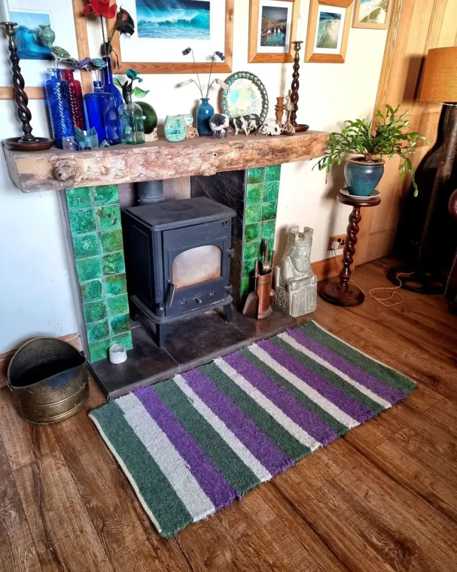 Handwoven pure wool rug