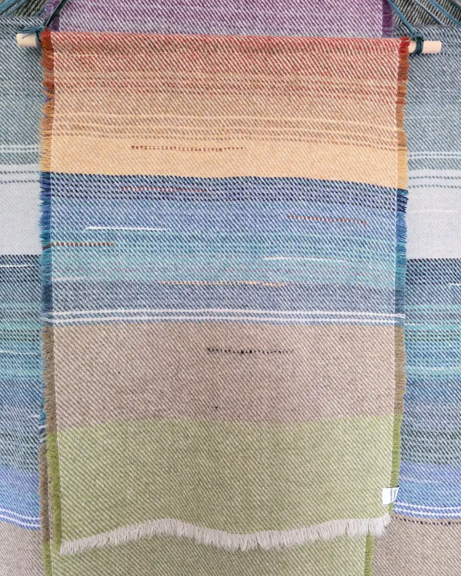Three Sisters Tweeds landscape wall hanging