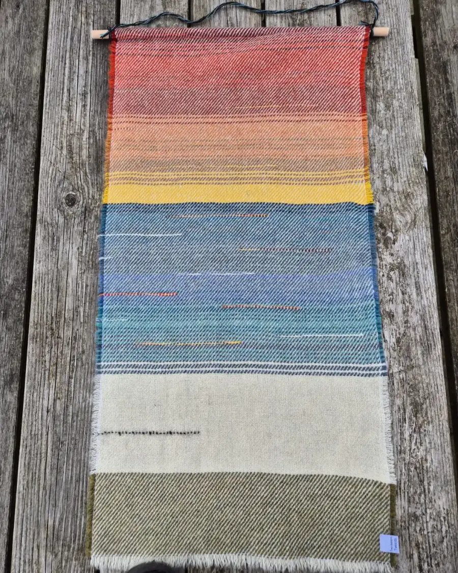 Three Sisters Tweeds landscape wall hanging