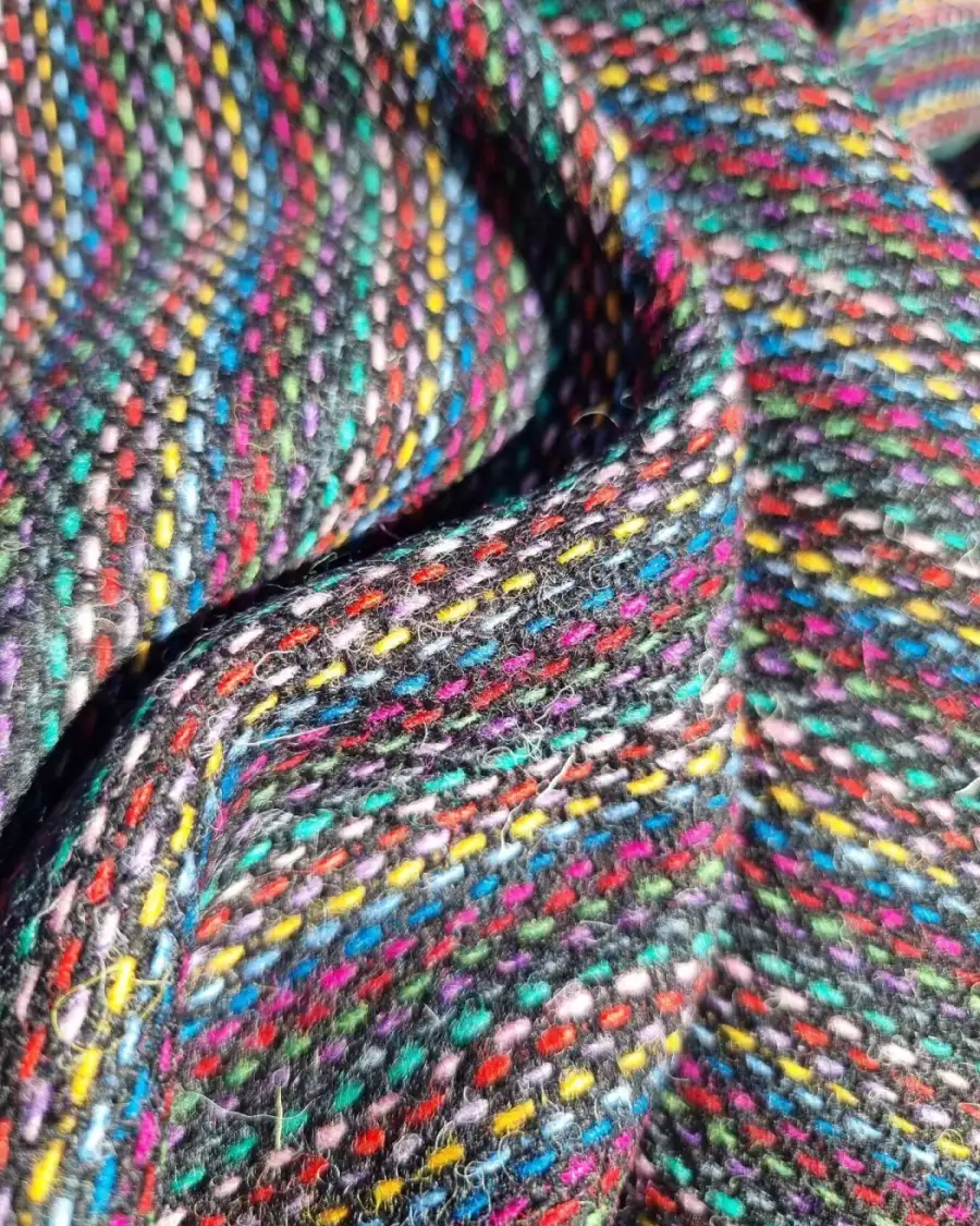 Two Sisters Tweed Fabric - fireworks from 0.25m