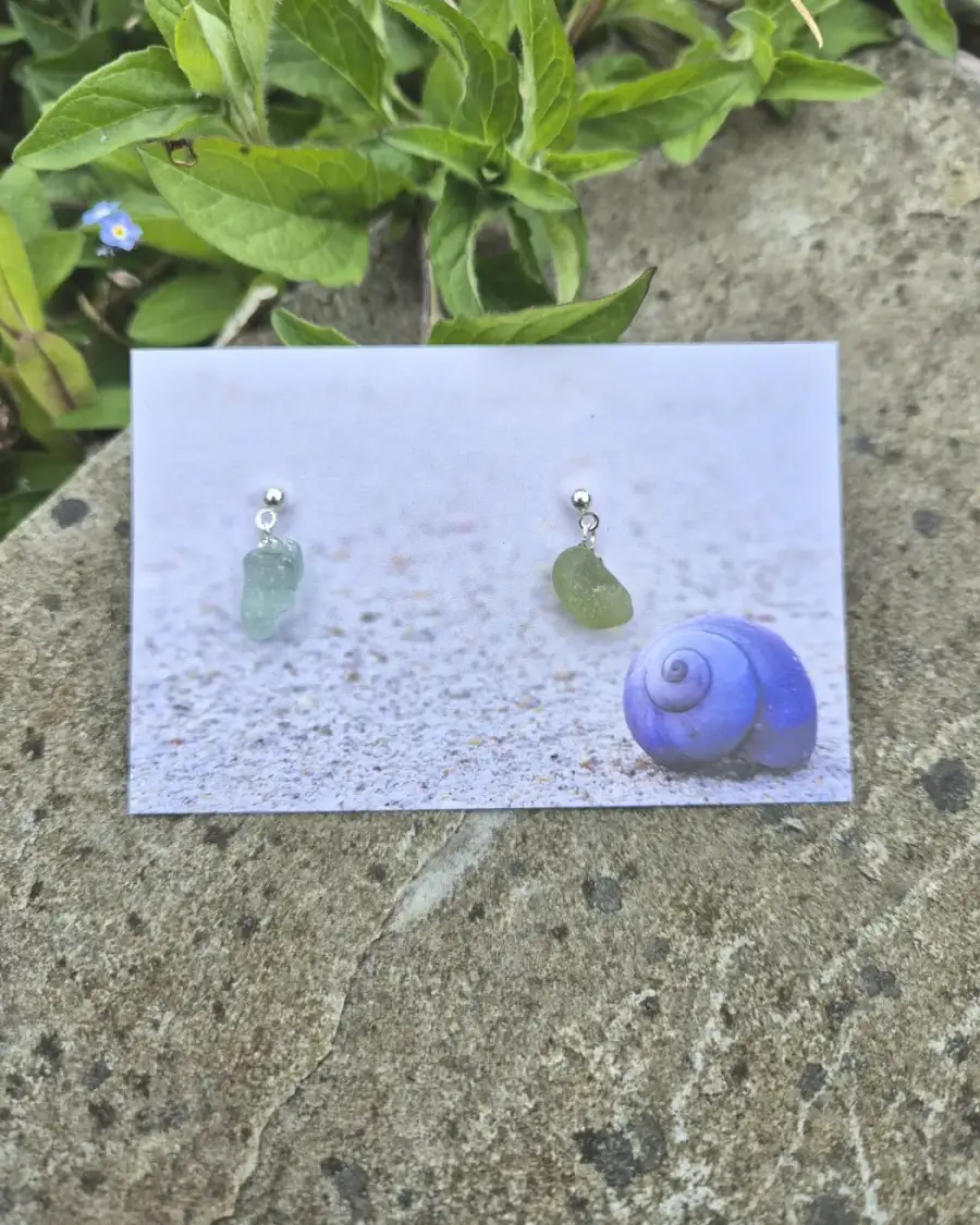 Sea Glass stud earrings