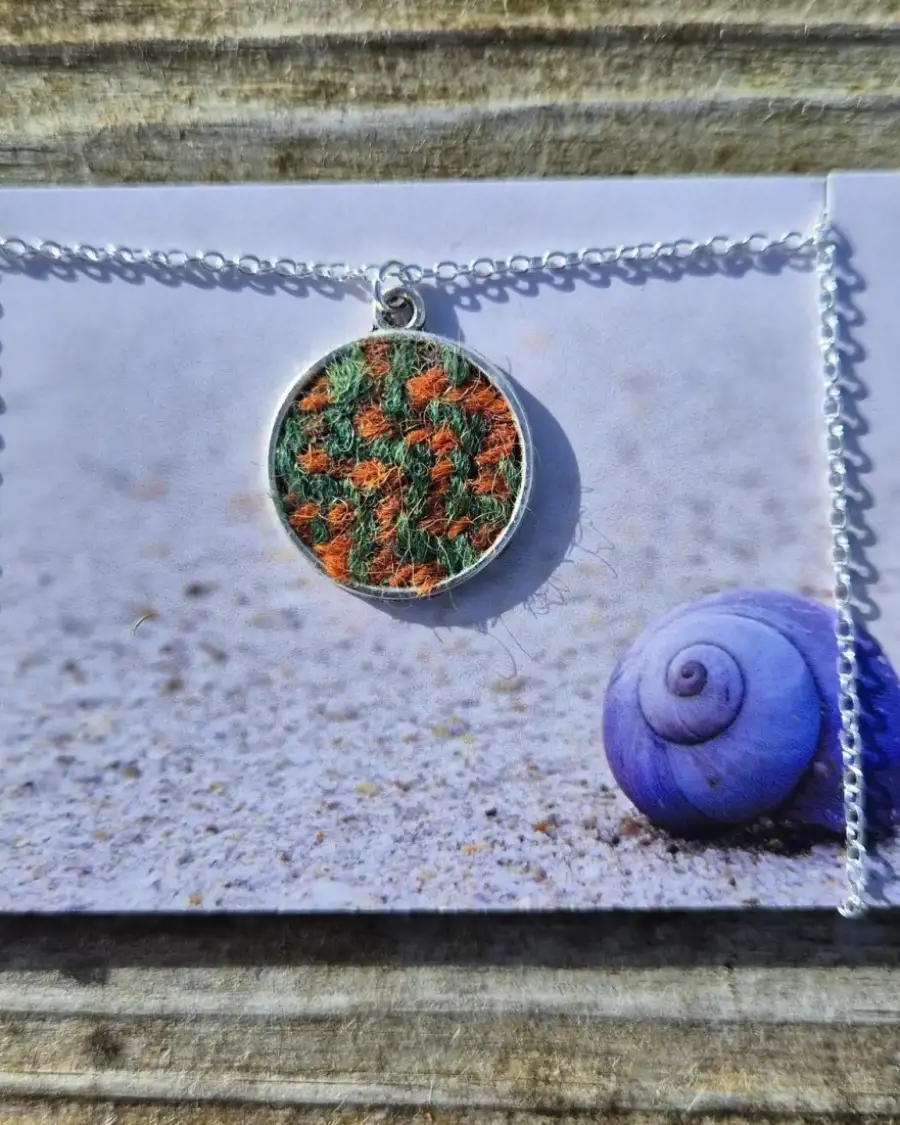 Two Sisters Tweed necklace