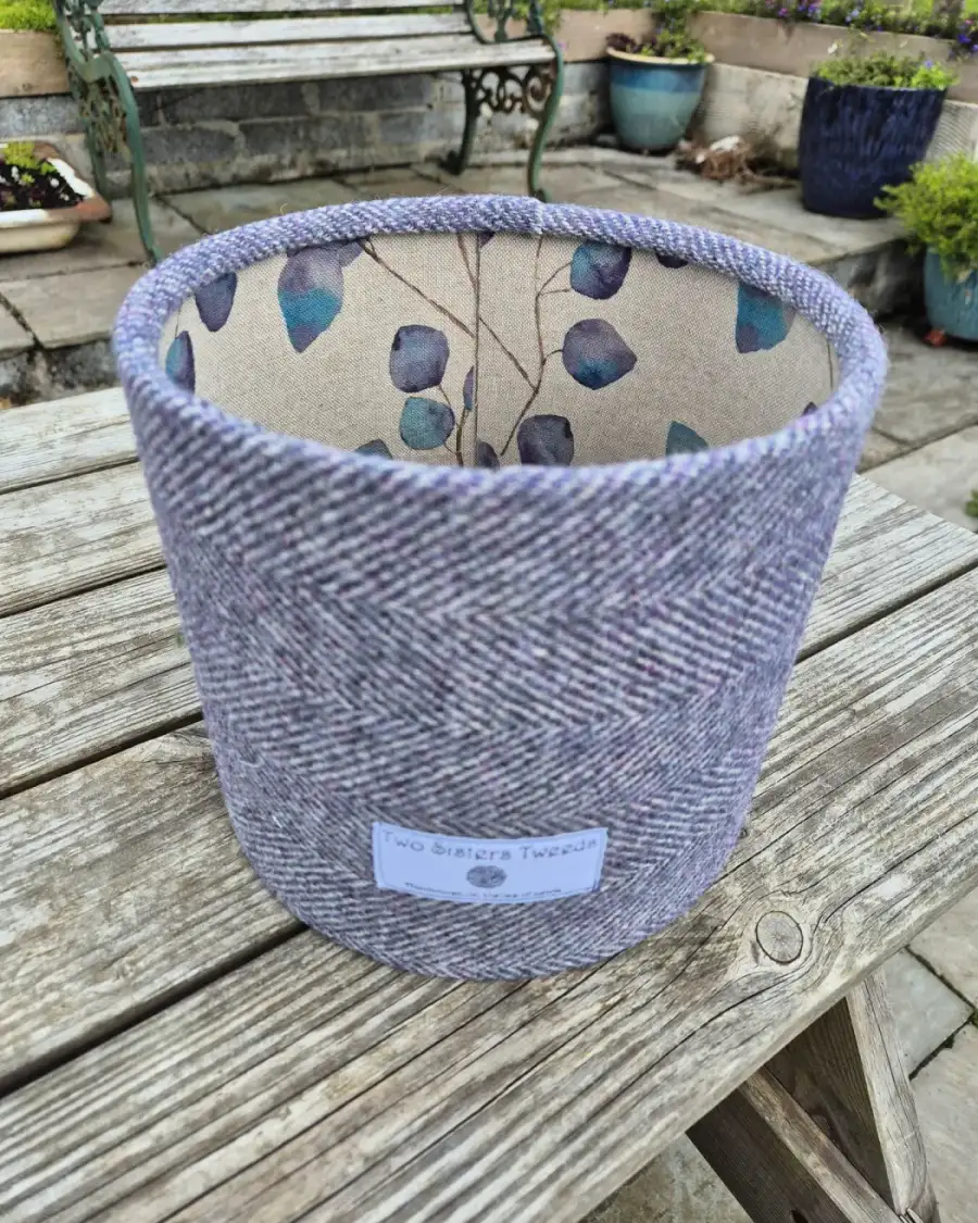 Two Sisters tweed luxury lampshade