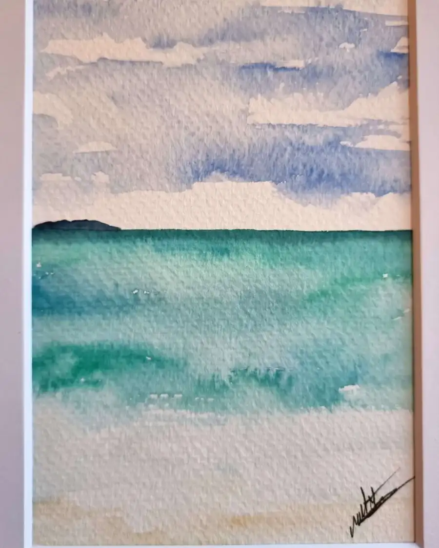 Mini original Watercolour of a seascape