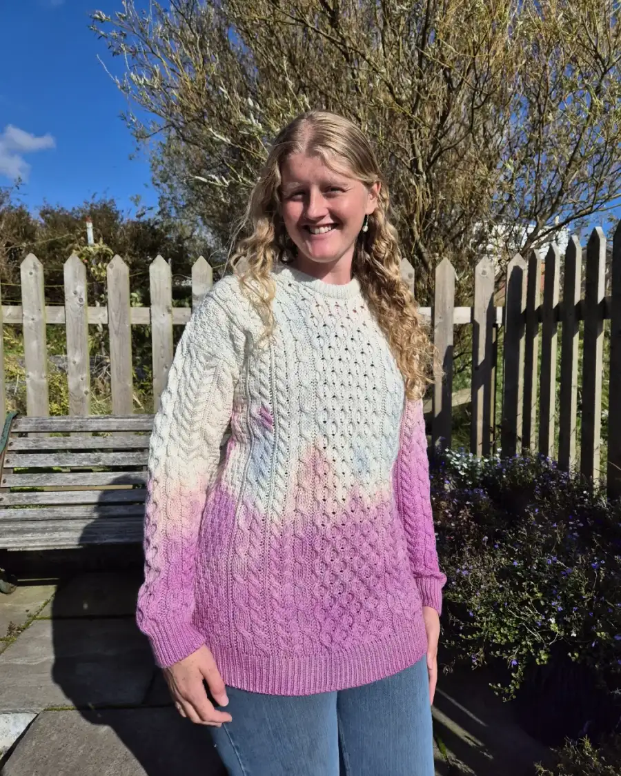 Hand dyed heritage wool jumper s