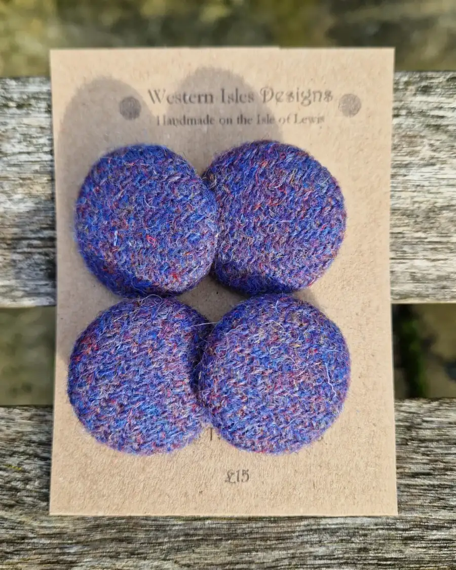 Harris tweed buttons