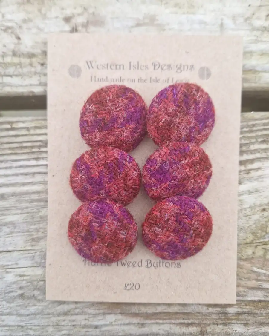 Harris tweed buttons