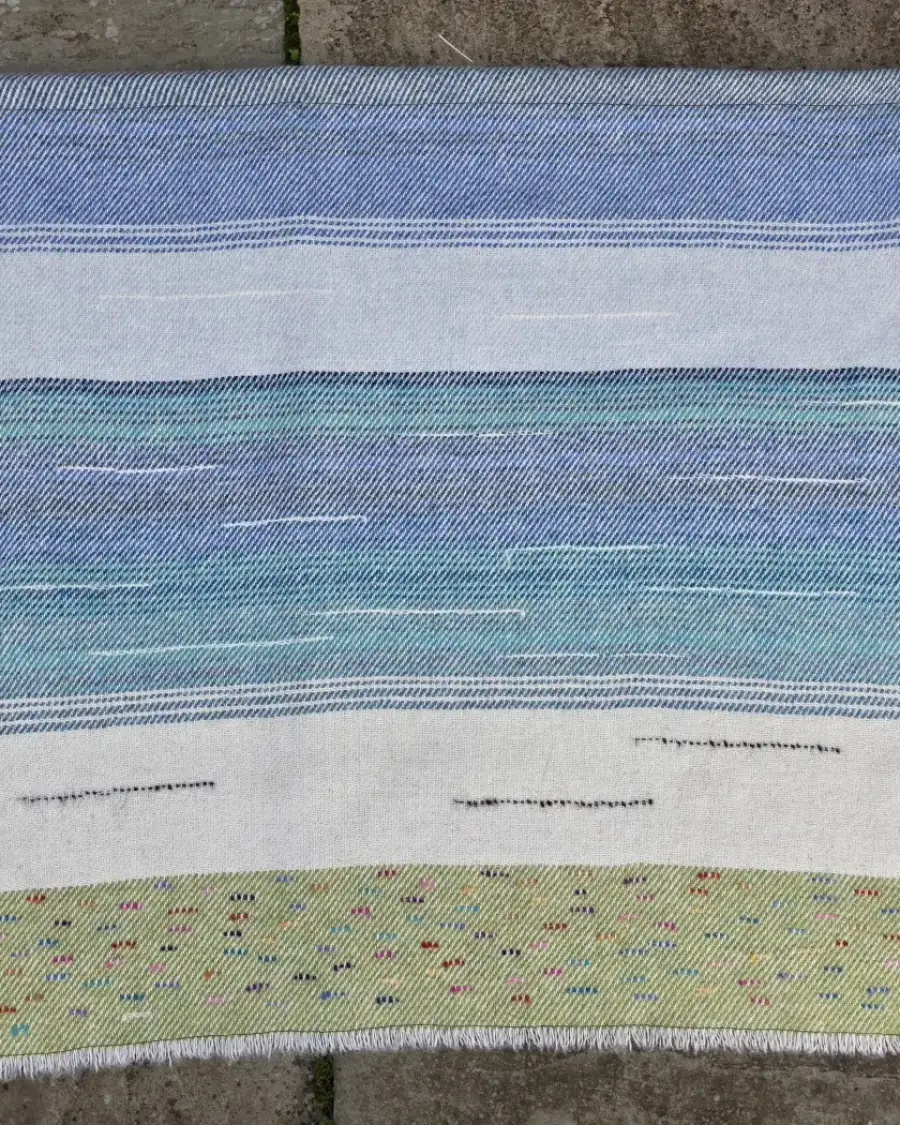 Two Sisters Tweeds landscape wall hanging