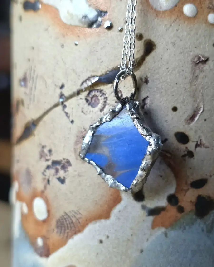 Sea Glass Necklace ultra rare colours