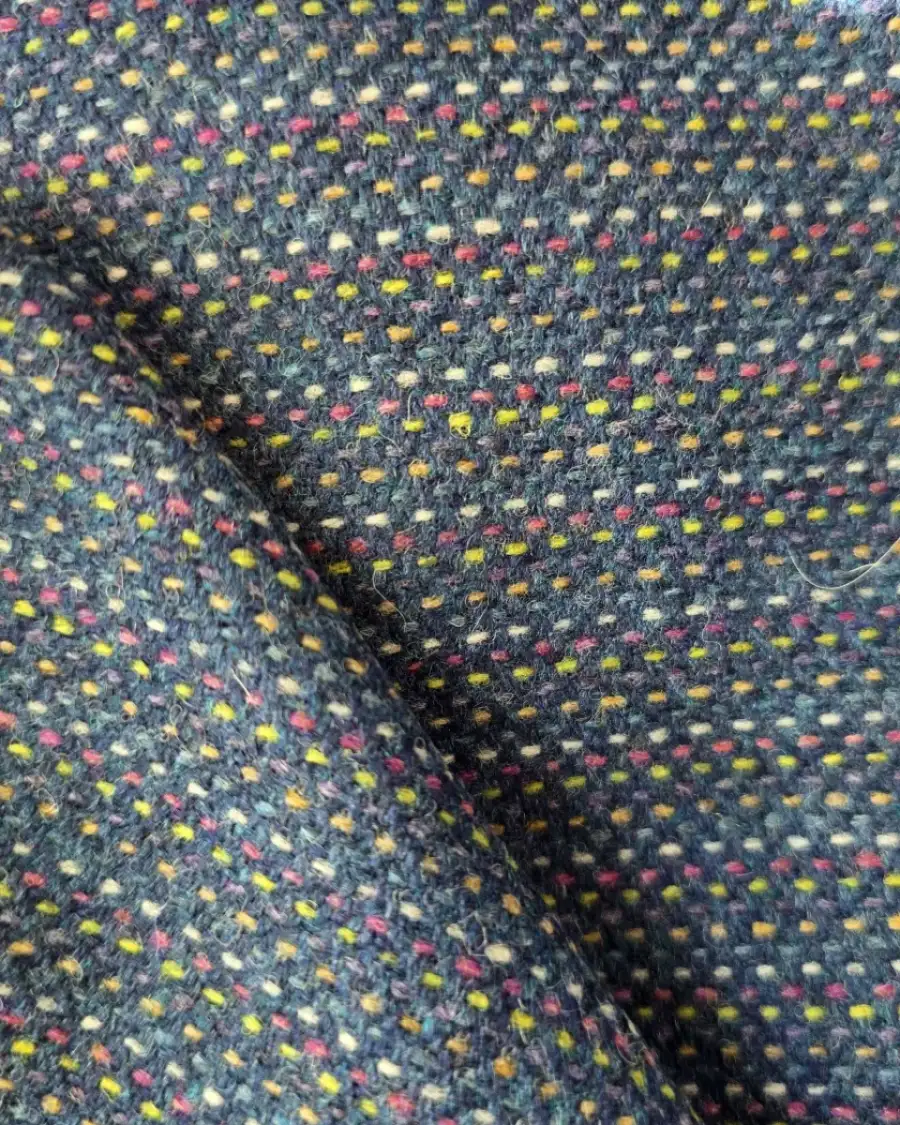 Two Sisters Tweed Fabric - navy retreat2