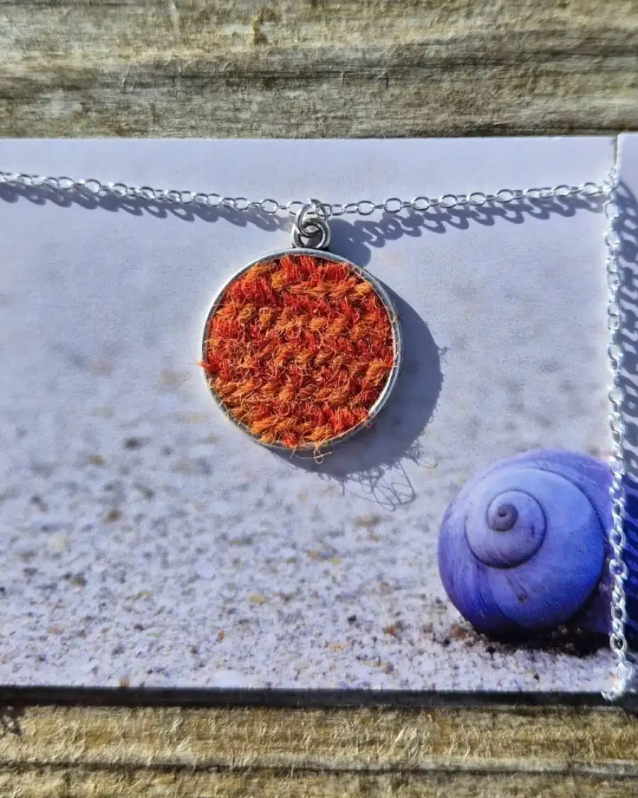 Two Sisters Tweed necklace