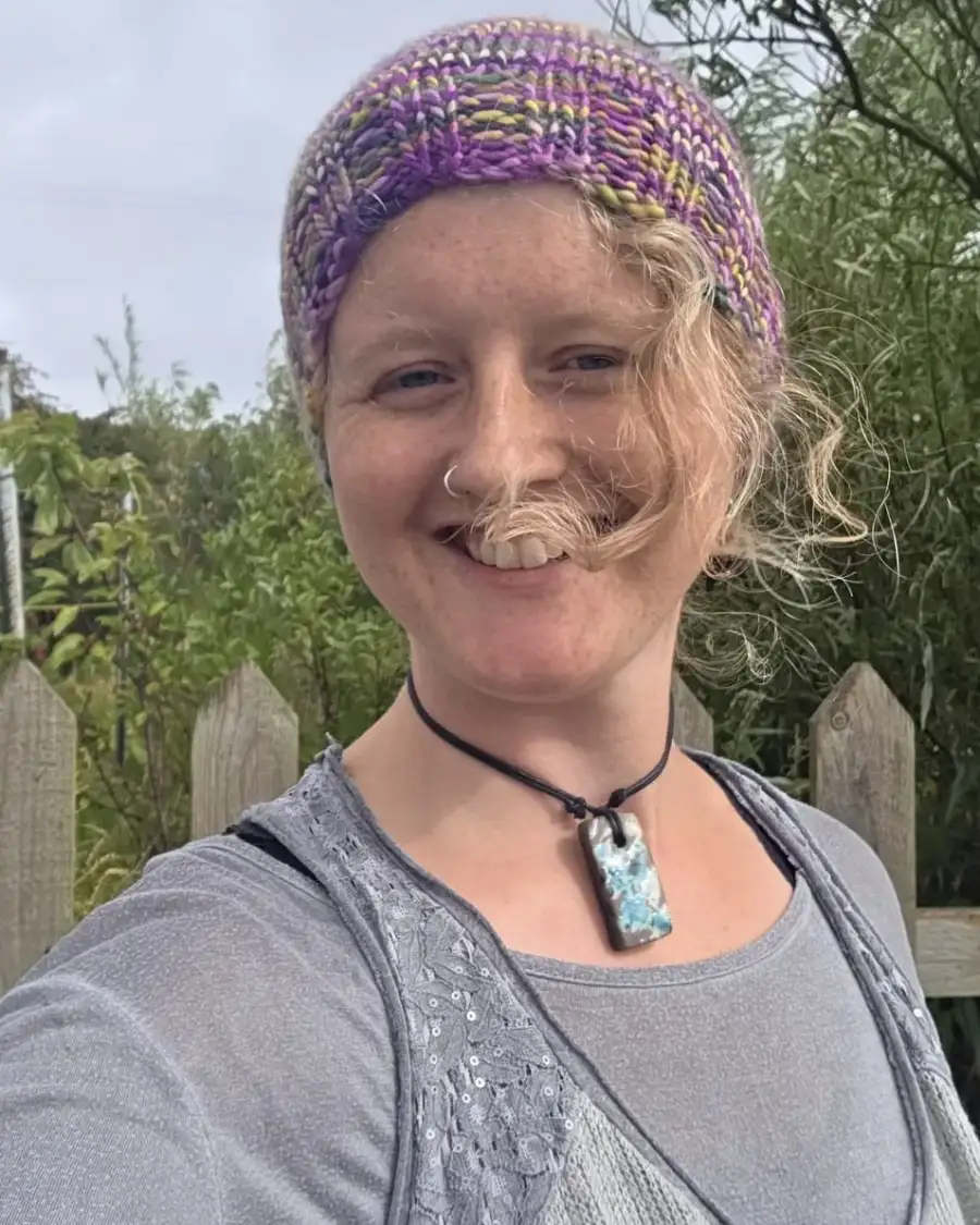 Hand Knitted thistle hat