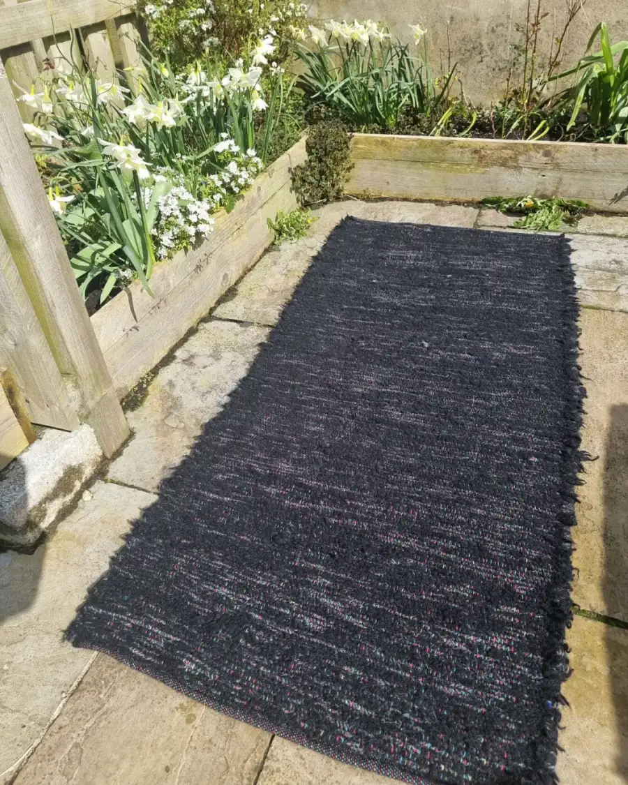 Handwoven pure wool rug