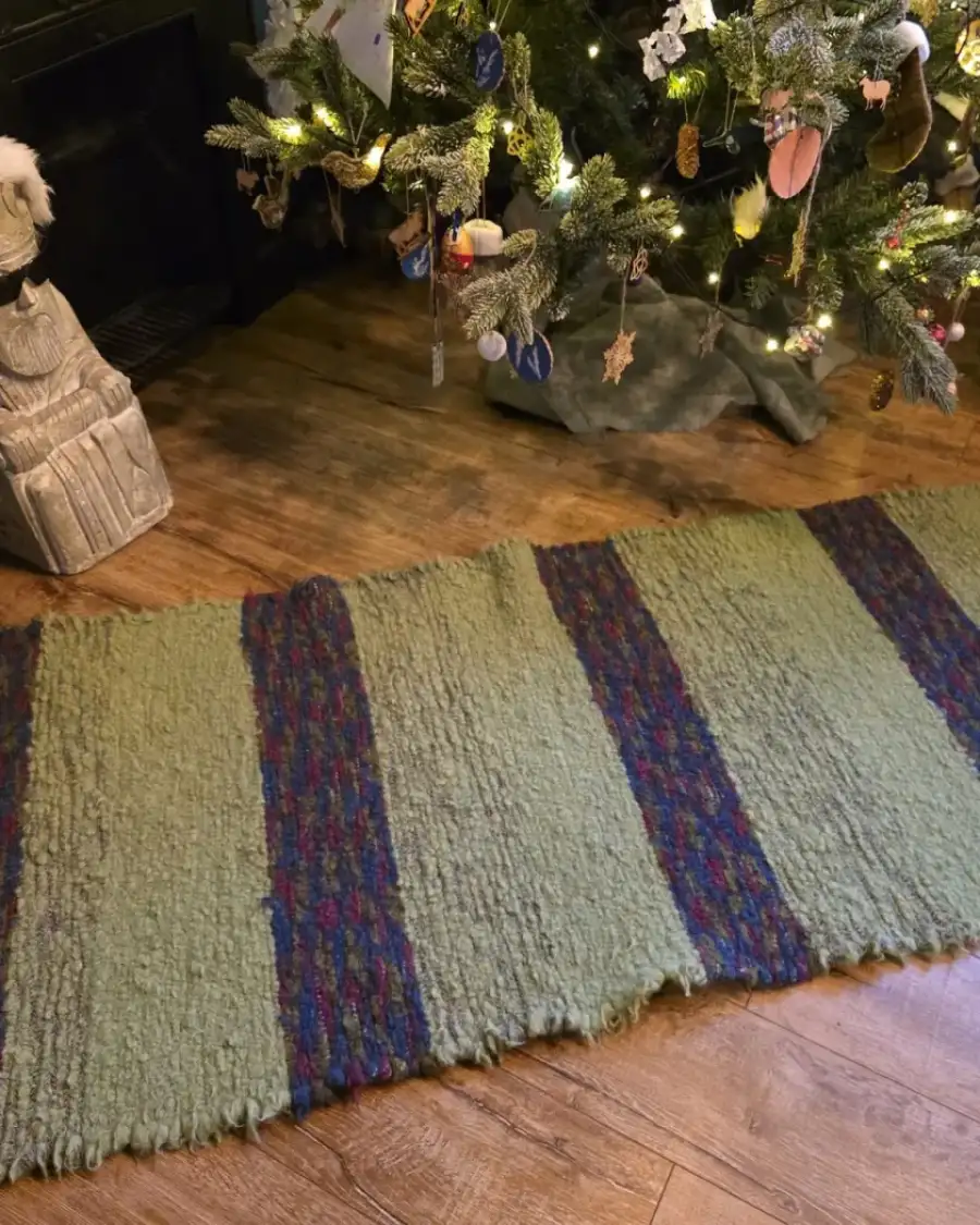 Handwoven pure wool rug