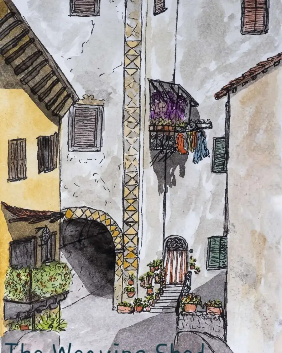 Apennine mountains hamlet print