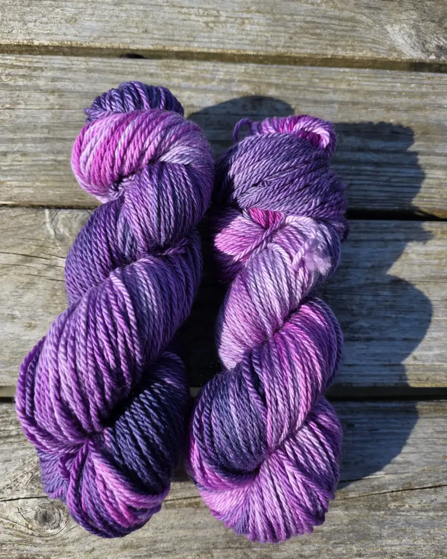 Hand-Dyed Yarn: 100% Merino, aran x2