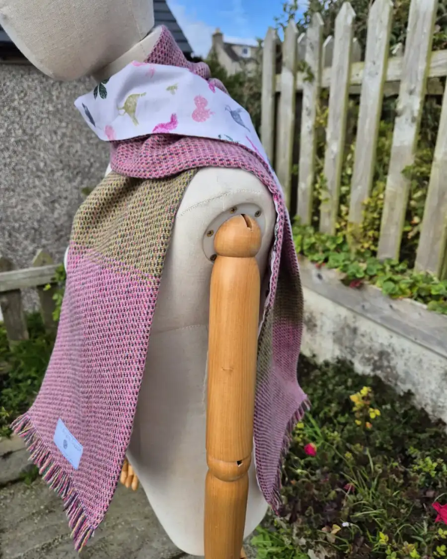 Two Sisters lambswool Tweed scarf