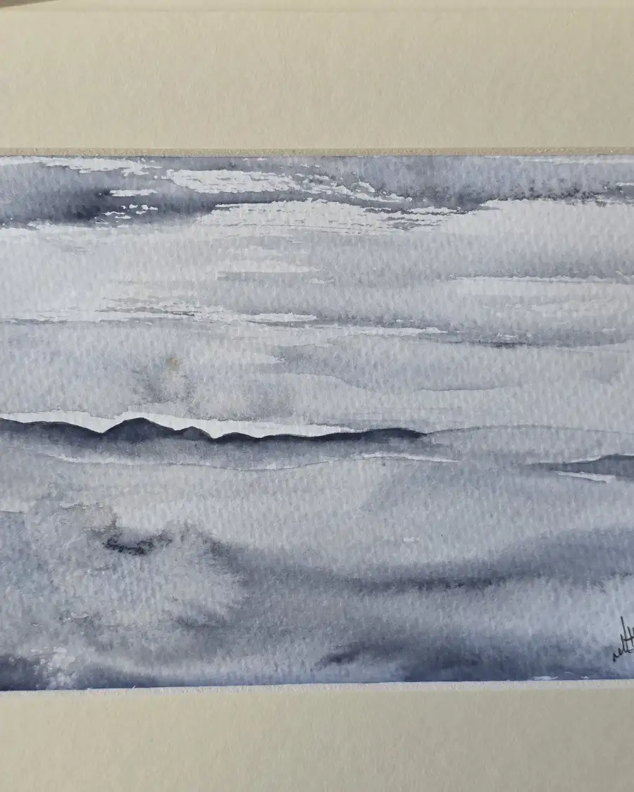 Mini original Watercolour of a seascape