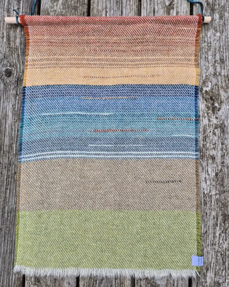 Three Sisters Tweeds landscape wall hanging
