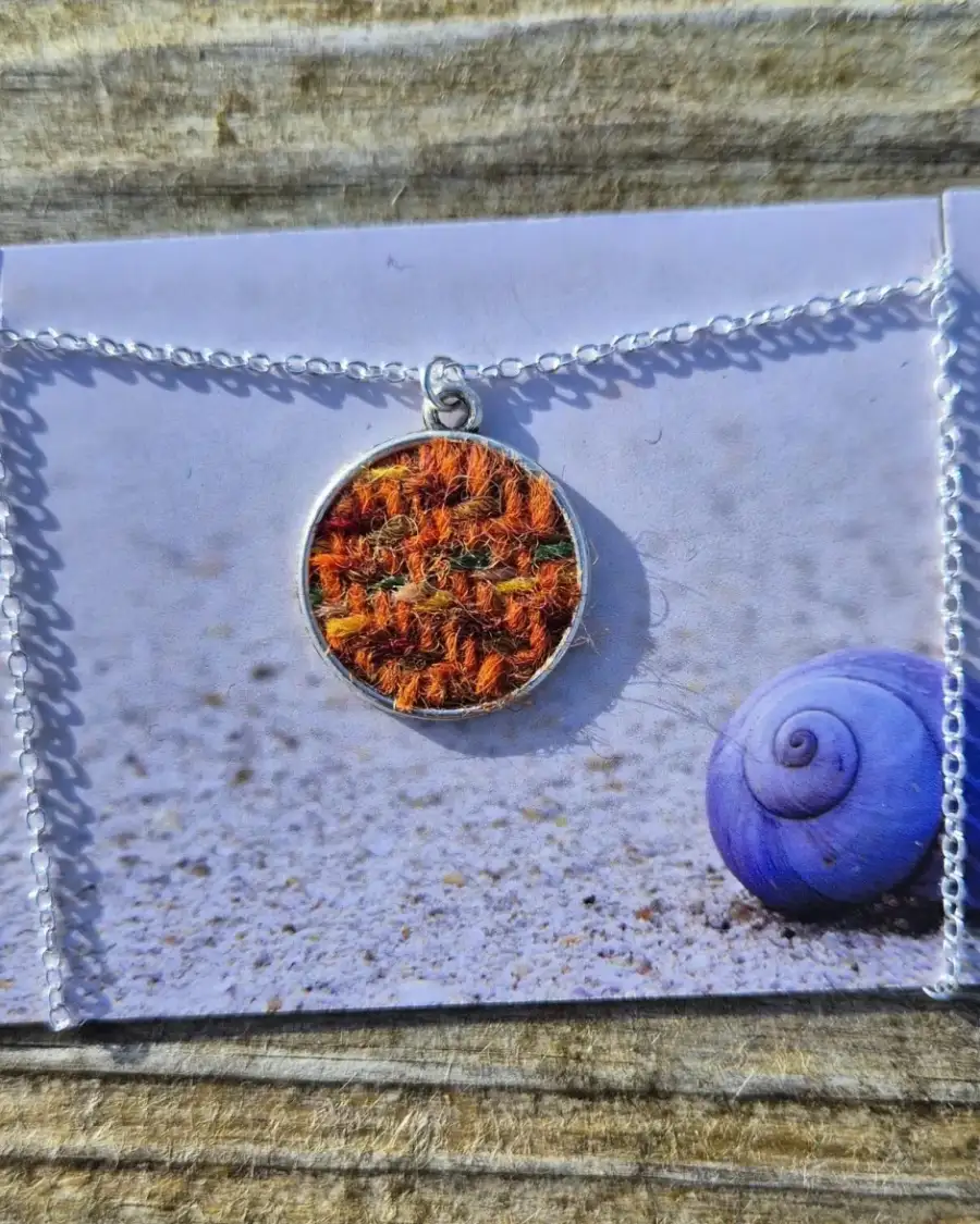 Two Sisters Tweed necklace