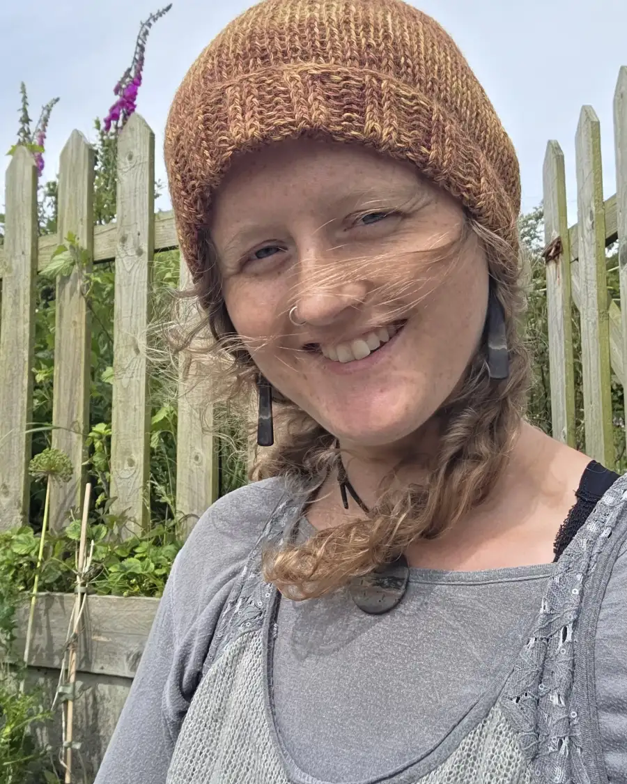 Hand Knitted hand dyed teeswater hat