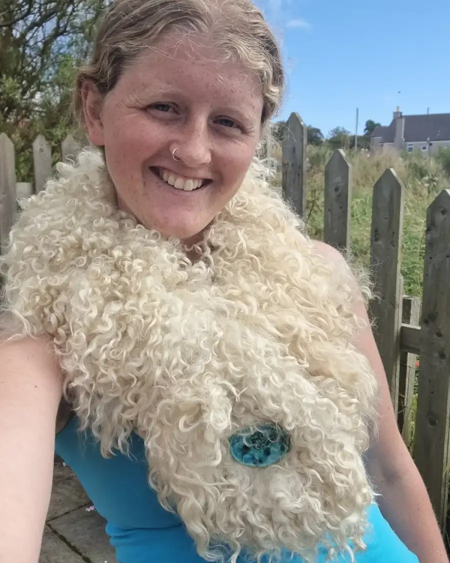 Felted wool collar - gotland