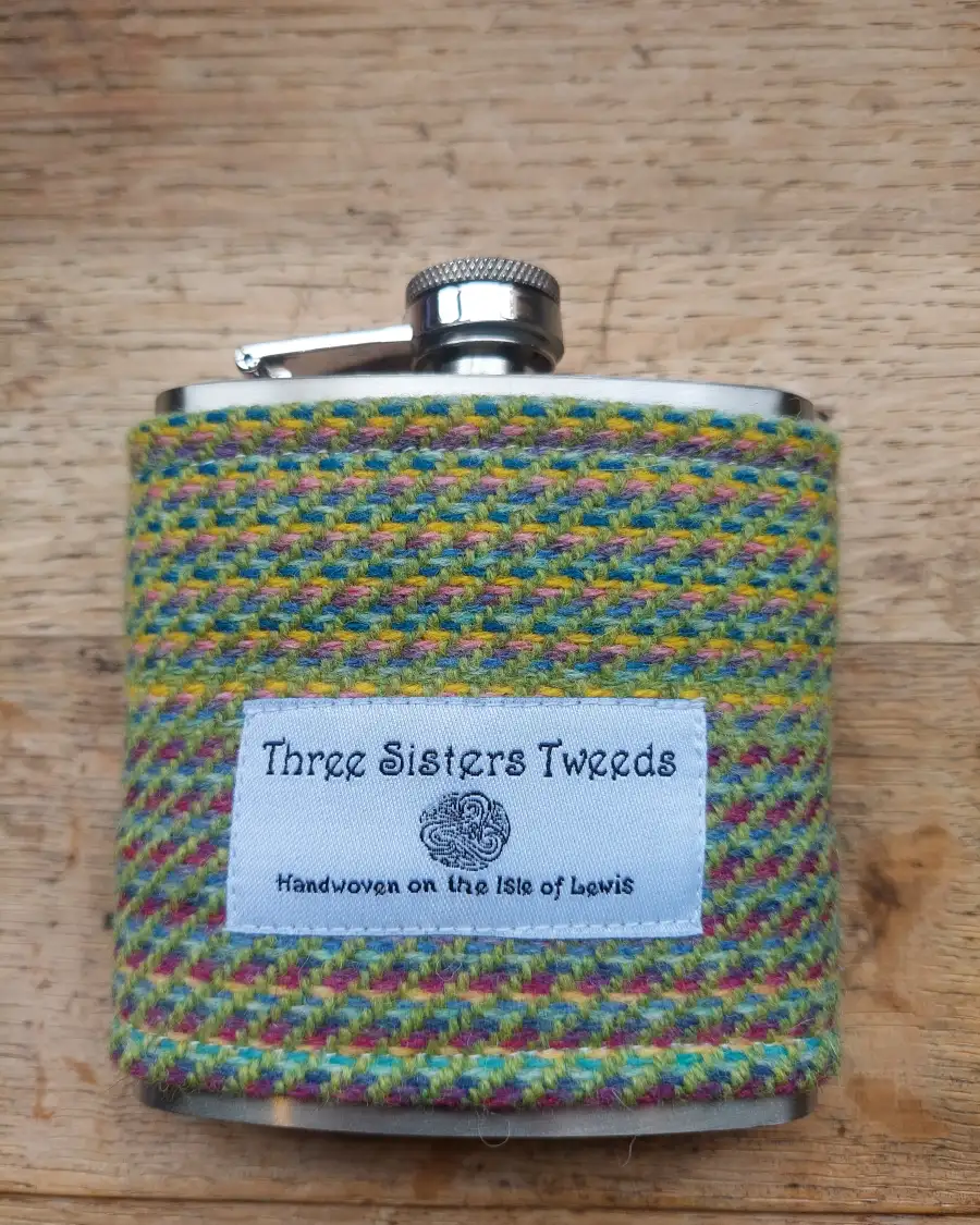 Hipflask with Three Sisters Tweed cover