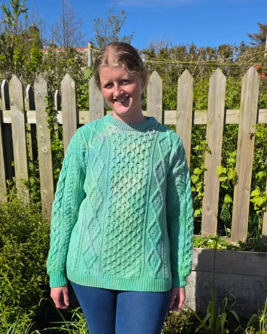 Hand dyed heritage wool jumper  XL