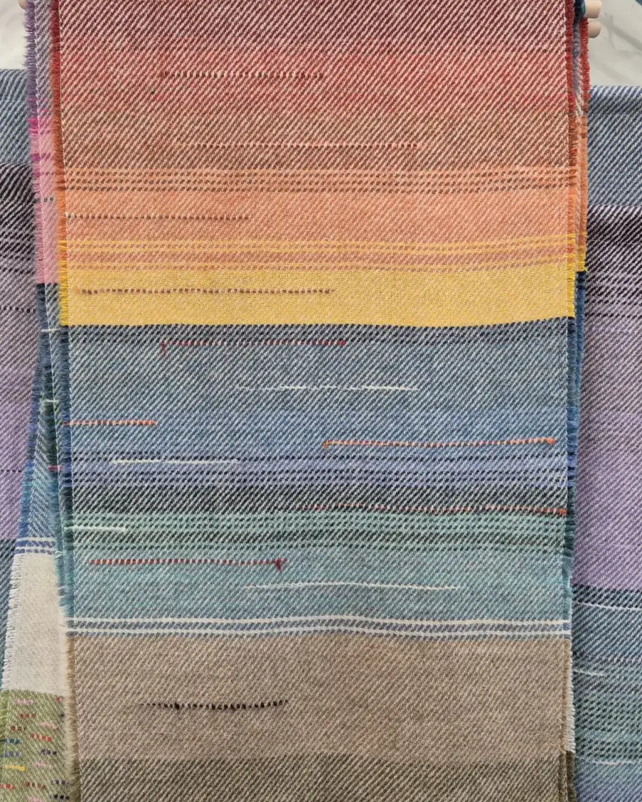 Three Sisters Tweed landscape wall hanging