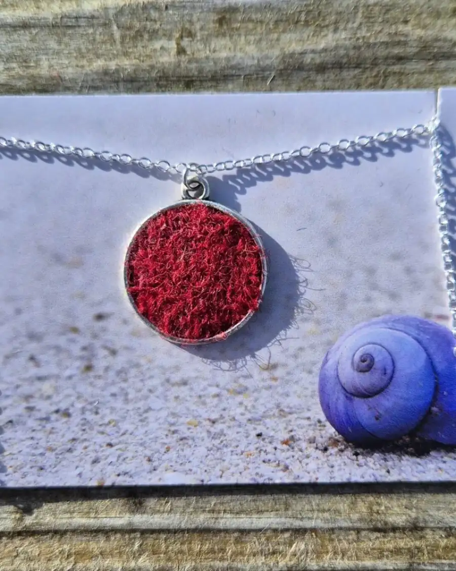 Harris tweed necklace