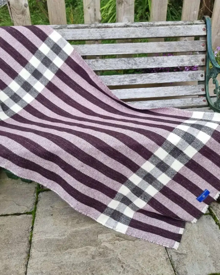Gotland x Hebridean and Merino tweed throw