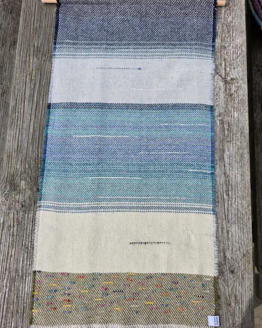 Three Sisters Tweeds landscape wall hanging