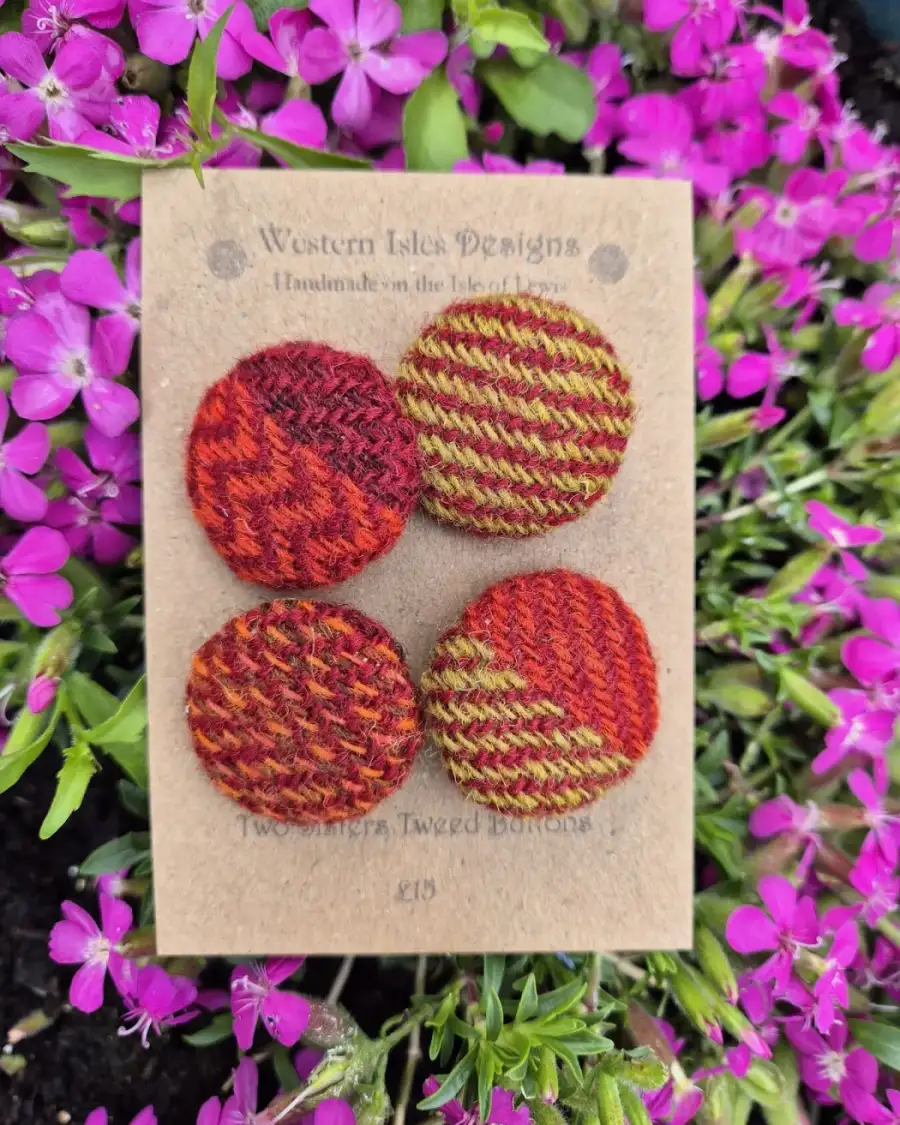 Two Sisters Tweed buttons