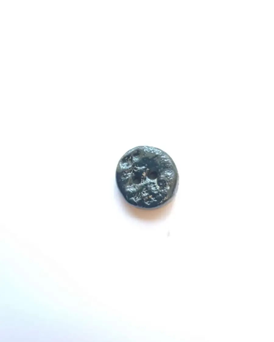 Ceramic button raku fired