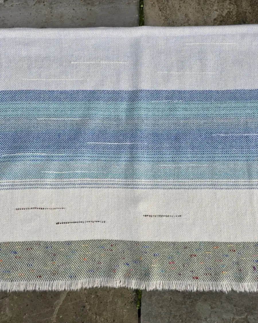 Two Sisters Tweeds landscape wall hanging