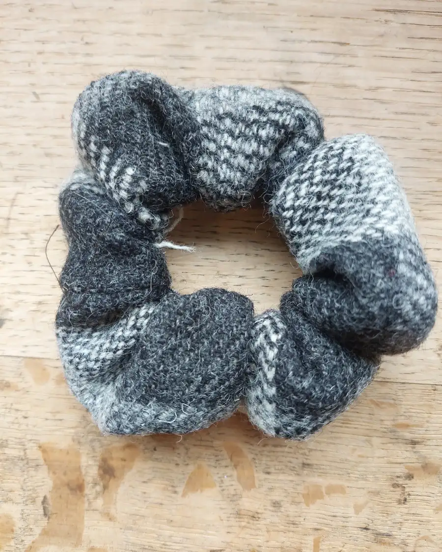 Three Sisters Tweed hair scrunchie
